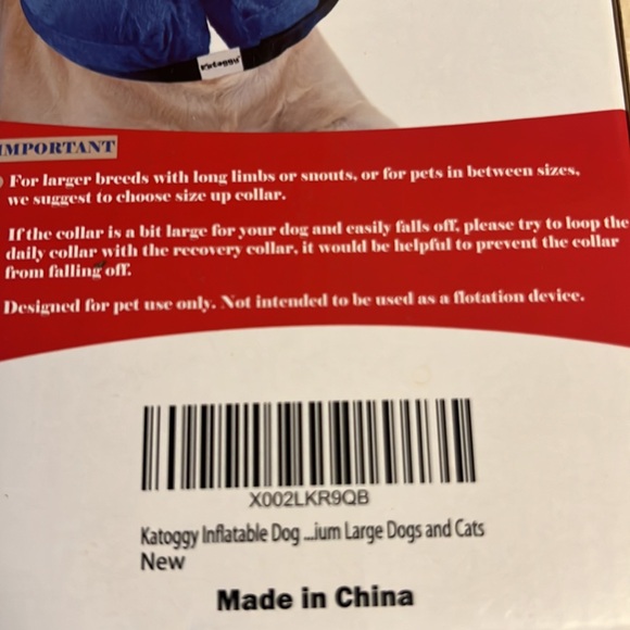 Inflatable dog collar size Medium - Picture 2 of 6